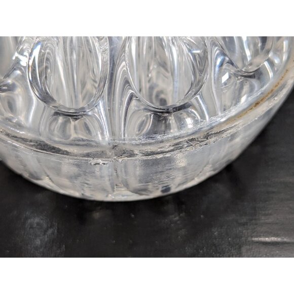 4" Davidson Dome Flower Block, 19 holes clear pressed glass flower frog, English - Picture 8 of 10
